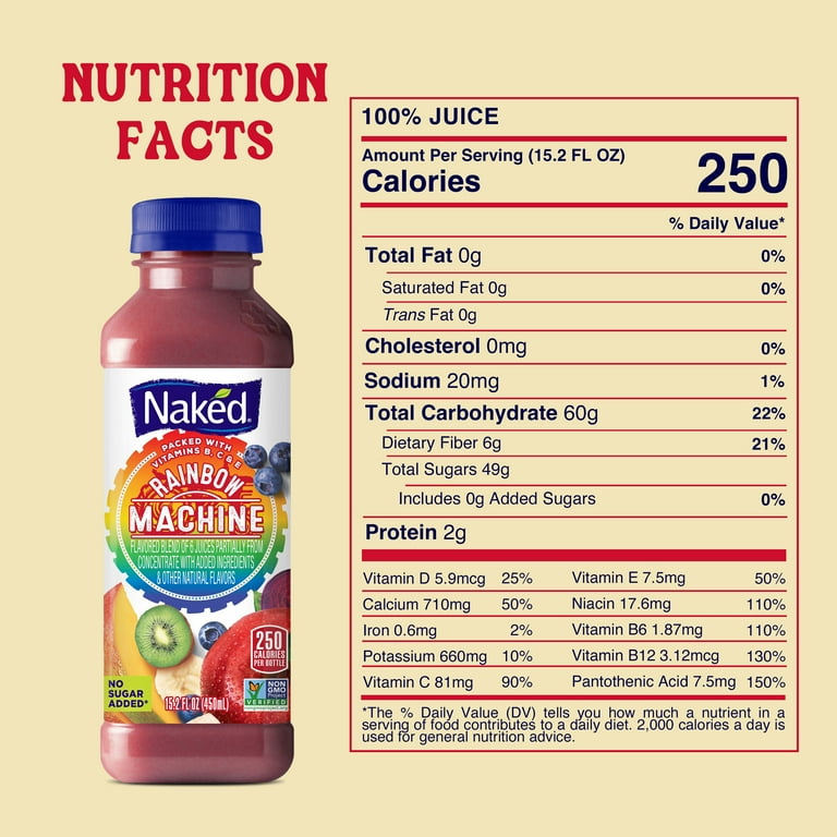 Naked Juice Rainbow Machine Flavored 100% Juice Smoothie