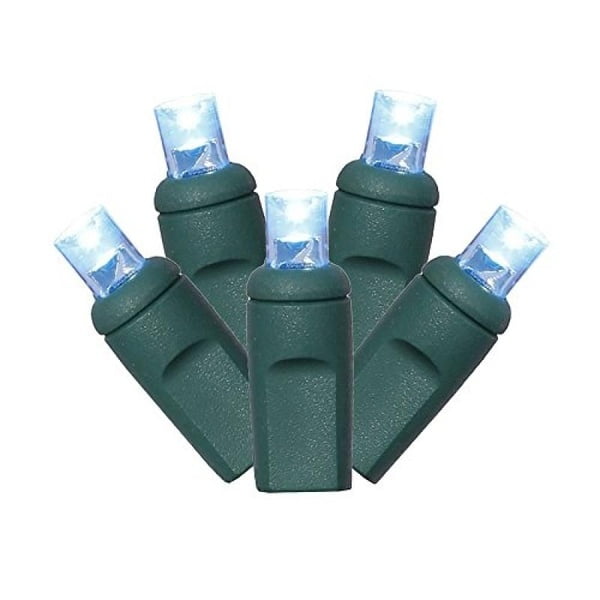 Vickerman Vickerman 70 Teal Twinkle Wide Angle LED Light on Green Wire 35' Christmas Light Strand