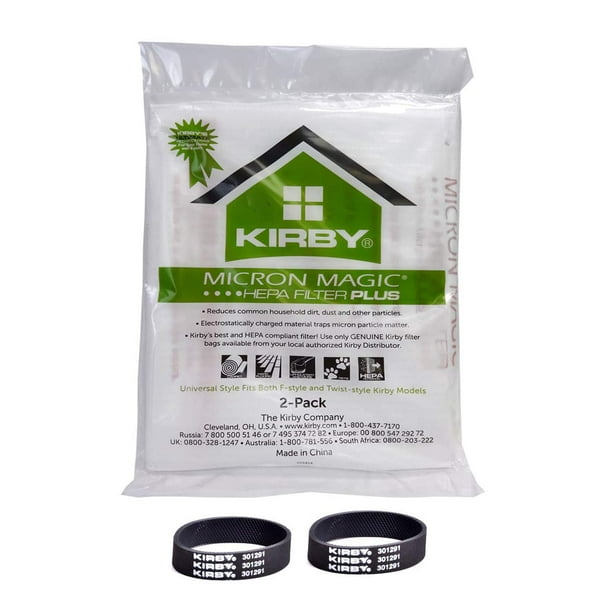 Kirby 205814A Micron Magic Hepa Filter Plus 2 Bags with 301291S Two
