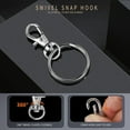 thumbnail image 4 of 100 pcs Premium Swivel Lanyard Snap Hooks Claw Clasp with Key Chain Ring for Crafts, Lanyard Clips snap Hook, Lanyard Making,Jewelry Making, Art Crafts, DIY Craft, Keychain Clip US, 4 of 8
