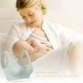thumbnail image 3 of Maternity Underwear Lactation Bra Cross Style No Underwire Bra Maternal Sleep Bra - Mint green, 3 of 5