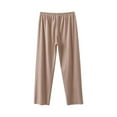 thumbnail image 3 of HVOBTTY Women's Long Pajama Pants, Pajama Pants for Women, Women's Fashion Casual Thickened Warm Loose Homewear Elastic Waist Sleepwear Pants Khaki, XL, 3 of 5