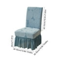 thumbnail image 3 of Kchsji Jacquard Elastic Dining Chair Covers 14.96-23.62" Skirt-Style Slipcovers for Home Decor, Wedding Party Formal Dinner Seat Protection, Fresh Elegant Accent for Dining Room Living Room Event, 3 of 6
