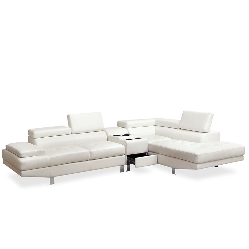 America Jetli Faux Leather Sectional, How To Protect White Faux Leather