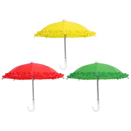 OGITUDE 3Pcs Children Umbrella Model Toys Decorative Umbrella Playthings (Random Color)