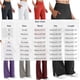 thumbnail image 2 of Pantalones Elásticos de Cintura para Mujeres Deporte Casual Botón de Moda de Color Sólido Pantalones de Yoga de Bolsillo de Cintura Alta Poliéster Longitud Regular, 2 of 6