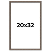 20x32 Frame Silver Real Wood Picture Frame Width 1.25 Inches | Interior Frame Depth 0.5 Inches |