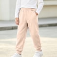 thumbnail image 5 of Cethrio Girls Cotton Sweatpants, Running Elastic Waist Elastic Bottom Casual Athletic Joggers with Pockets Khaki Size 4-5 T, 5 of 7