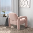 thumbnail image 2 of SEYNAR Mid-Century Modern Velvet Upholstered Accent Chair,Elephant Trunk Lounge Chair for Living Room(Pink), 2 of 6