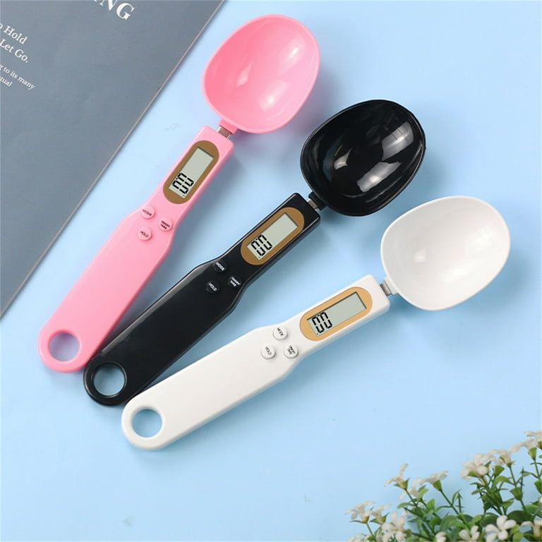 White Digital Spoon Scale - 500g/0.1g Lcd Display Kitchen Electronic Weight  Measuring Food Spoon, In Grams And Ounces