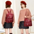 thumbnail image 4 of ALTOSY Genuine Leather Backpack Purse for Women Large Casual Shoulder Bags S106 Wine Red, 4 of 7