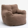 thumbnail image 6 of Homy Casa Sherpa Bean Bag Chair for Adults, Cozy Reading Corner Chair for Apartment Spaces, Coffee Gray, 6 of 9