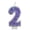 A002- Color B, variant on Cartoon Number 2 Birthday Candle - Glittery Design for Sparkling Celebrations, Ideal for 2nd Birthday Parties, Anniversaries,' Celebrations