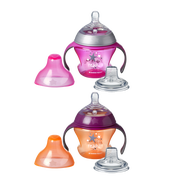 Tommee Tippee Closer to Nature First Sips Transition Cup with Handles, BPA-Free - 4+ Months, 2 Count