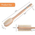 thumbnail image 2 of Back brush, massage brush, bath brush, double-sided natural bristles, shower brush, long-handled wooden brush for exfoliation and massage, 2 of 5