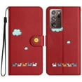thumbnail image 3 of Allytechgroup for Samsung Galaxy Note 20 Ultra Wallet Cover with Strap, PU Leather Shock Absorption Folio Flip Stand Card Slots Wallet Magnet Cover Case - Red, 3 of 8