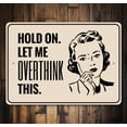 thumbnail image 1 of Overthinker Novelty Decor, Metal Wall Sign - 10x14 Inches, 1 of 4