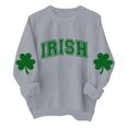 thumbnail image 5 of ☘ HCURIBAD Saint Patricks Day Outfit Women, St Day Print Sweatshirts Women Long Sleeve Crewneck Funny St. Outfit Oversized Irish Tops, Saint Patricks Day Shirt Gray S, 5 of 5