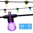 thumbnail image 2 of Enbrighten Color-Changing LED Bistro Lights, 24ft, 11 Watts, 12 Bulbs - 40393, 2 of 12
