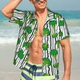 thumbnail image 5 of Yiaed Broccoli 2 Print Hawaiian Shirt for Men Short Sleeve Button Down Shirts Beach Shirts for Men-Medium, 5 of 5