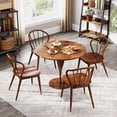 thumbnail image 4 of Costway Wooden Dining Chair Set of 2 with High Spindle Back Rubber Wood Legs Wide Seat, 4 of 9