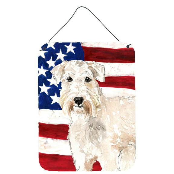 Patriotic USA Wheaten Terrier Wall or Door Hanging Prints