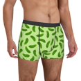 thumbnail image 5 of Men's Boxer Briefs, green Cucumber Pattern Soft Comfy Mens Underwear Boxer Briefs Breathable With Widen Waist, 5 of 7