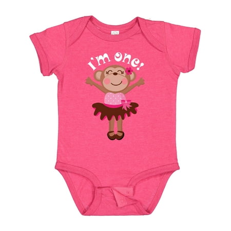 

Inktastic Monkey 1st Birthday 1 Year Old Girl Gift Baby Girl Bodysuit