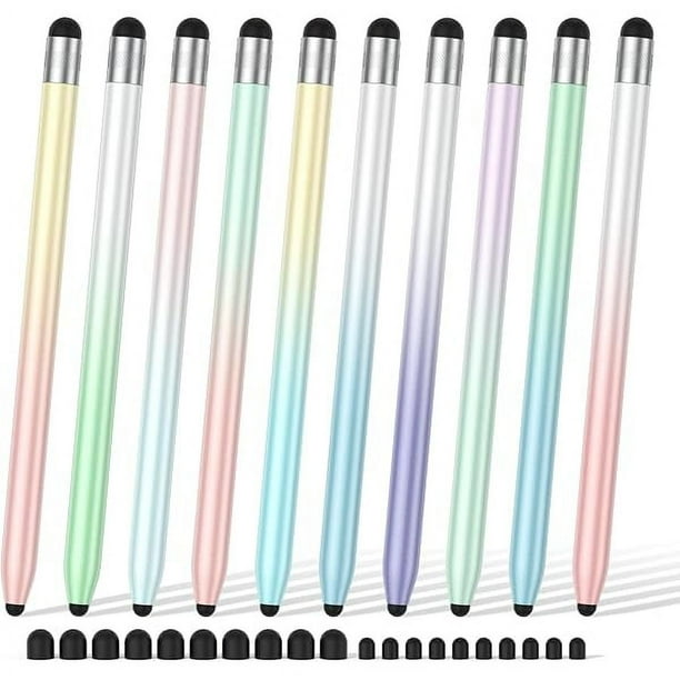 wonima11 Stylus Pen for Touchscreen, 10Pcs High Sensitivity & Precision Capacitive Stylus Pen for iPad, iPhone, Android Smartphone, Tablets and All Universal Touchscreen Devices (10 Gradient Colors)