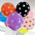 thumbnail image 2 of BalsaCircle 25 Red White Polka Dots 12" Round Latex Helium Air Plain Balloons Wedding Party, 2 of 5