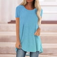 thumbnail image 2 of Birdeem Mode Femmes Mode T-Shirt Long à Manches Courtes Col Rond Imprimé Blouse Ample, 2 of 5