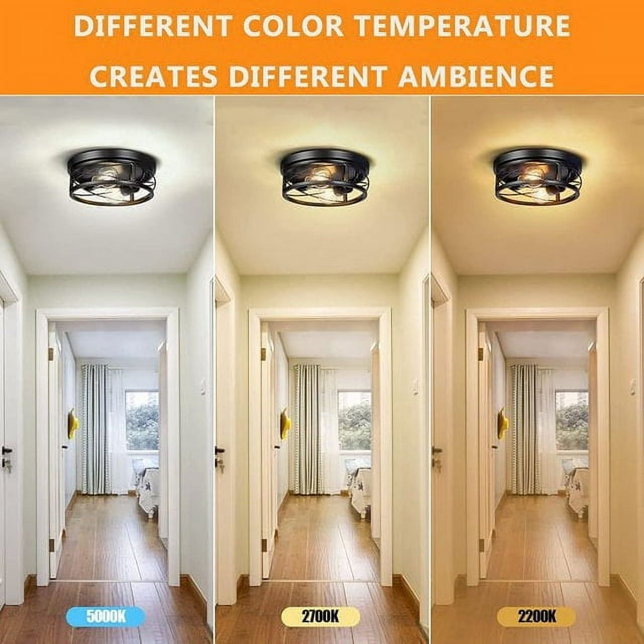 Flush Mount Ceiling Light Fixtures with 2 Bulbs Farmhouse Flush Mount Ceiling Light 2-Light Ceiling Lamps for Kitchen Bedrooms Foyer Hallways
