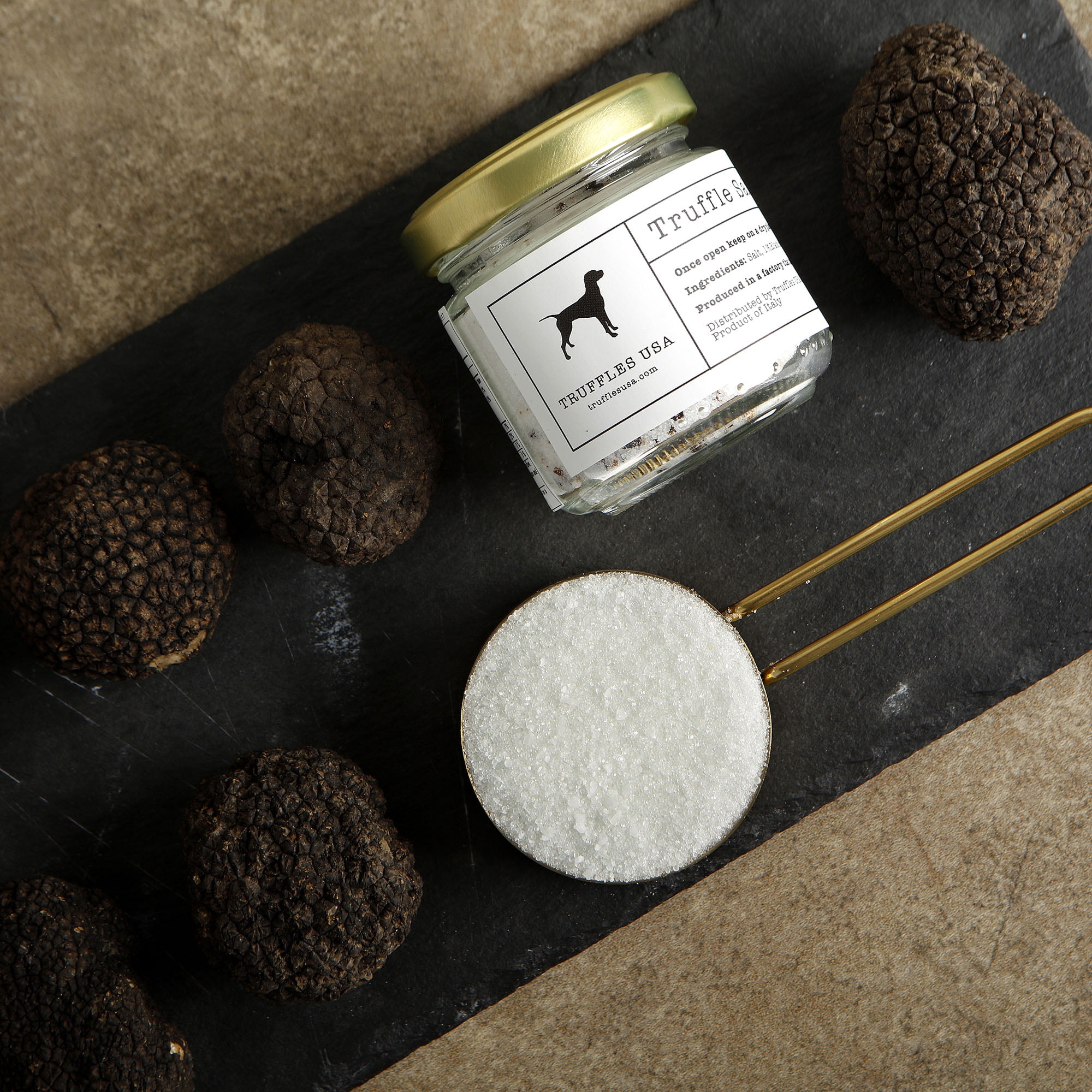 TRUFFLES USA Black Truffle Salt 3.5 oz (100g) Product of Italy
