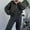 Dark Gray, variant on Fashion Outfits Set for Women Sweater Sets for Women Women's Solid Color Casual Zipper Round Neck Long Sleeved Hooded Sweatshirt Long Pants Set my orders placed recently by me