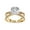 Yellow Gold, variant on AFFY Solitaire Engagement Rings for Women Center 8mm Cushion and Round Lab Created Moissanite Split Shank Hidden Halo Wedding Anniversary Ring in 14K Rose Gold Plated 925 Sterling Silver Size-7