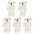 thumbnail image 1 of Plush Bear Toy Mini Joint Dolls Lovely Bear Pendant DIY Keychain Children Backpack Ornament Wedding Party Bouquet 5PCS Dark brown, 1 of 5