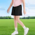 thumbnail image 3 of Jalioing Girls Summer Lounge Shorts Loose Wide Leg Elastic Waist Casual Shorts Quick Dry Knee Length Beach Shorts, 3 of 4