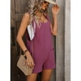 thumbnail image 6 of XCHQRTI Women's Summer Short Rompers Sleeveless Overalls Casual Jumpsuit with Pockets, 6 of 8
