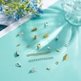 thumbnail image 2 of 1Box DIY Jewelry Kits Including Iron Ends Zinc Alloy Lobster Claw Clasps Brass Cord Ends & Jump Rings Iron Ends with Twist Chain Extensions Mixed Color 9x5mm Hole: 2mm 4.5mm inner diameter 20pcs, 2 of 6