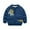 Navy Blue, variant on Toddler Kids Little Boys Long Sleeve Fleece Dinosaur Zip Baseball Jacket Coat