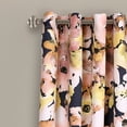 thumbnail image 3 of Floral Watercolor Room Darkening Window Curtain Panels Navy Set 52x84, 3 of 5