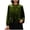 Army Green-Athletic-Women, variant on Women's Long Sleeve Top Velvet Trim Lace Blouse Elegant Flared Swing Top Round Neck Blouse Casual Wear