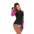 thumbnail image 4 of SWSMCLT Women's Surf Bathing Suit Slimming Long Sleeve 2 Piece Rash Guard Swimsuit Spandex Swimming Basic Pink 10, 4 of 4