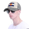 thumbnail image 5 of Men Women Colorado Flag Distressed Twill Cotton Baseball Cap Vintage Adjustable Dad Hat, 5 of 7