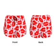 thumbnail image 2 of JUNZAN Lips Kiss Print Women's Athletic Gym Running Shorts with Phone Pockets - Workout Shorts-Large, 2 of 5
