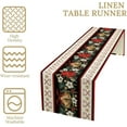 thumbnail image 3 of Christmas Table Runner Rural Farmhouse Winter Holiday Theme Art Printed Dinner Runner for Home Party Kitchen Dining Table Decor Fabric 1 Panel W13xL108in, 3 of 6