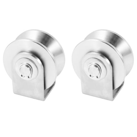 

2Pcs 2 Inch V Type Pulley Roller 304 Stainless Steel Sliding Gate Roller Wheel for Material Handling and Moving