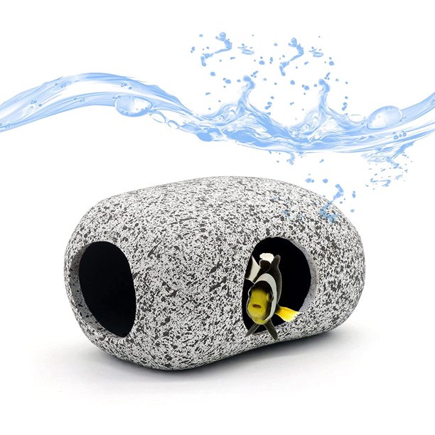 Acuario apilable cueva de piedra decorativa, accesorios de acuario cueva ocultar, camarones