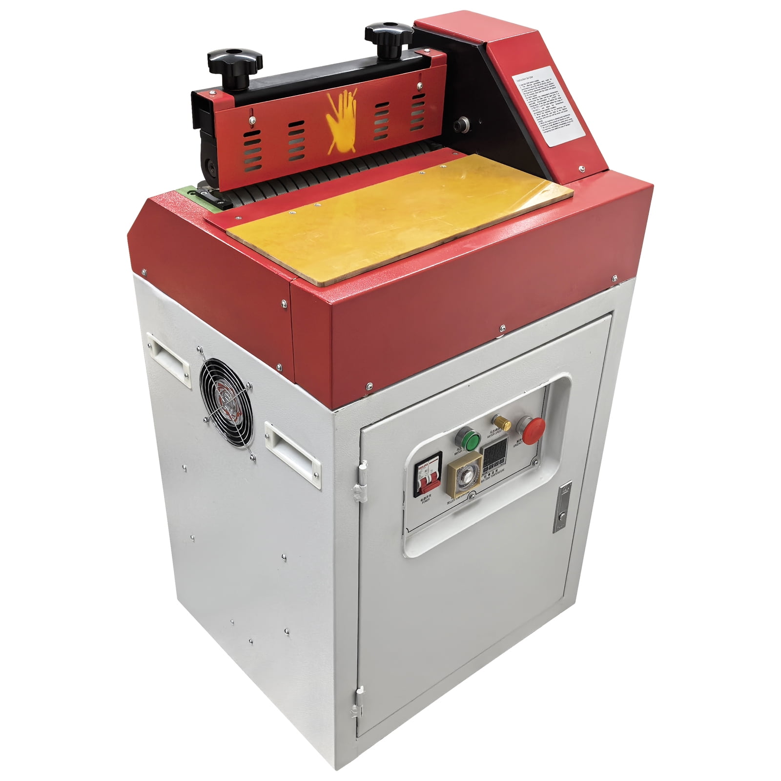 11.8IN Stand Type Hot Melt Glue Coating Machine Industrial Glue Applicator for Leather Shoes Stationery 220V