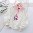 thumbnail image 2 of Sanrioed Lapel Hoodie T-Shirt for Girls My Melody Anime Korean Style Kids Lapel Sweatshirts Cute Clothes Sweaters Pullovers Tops, 2 of 5